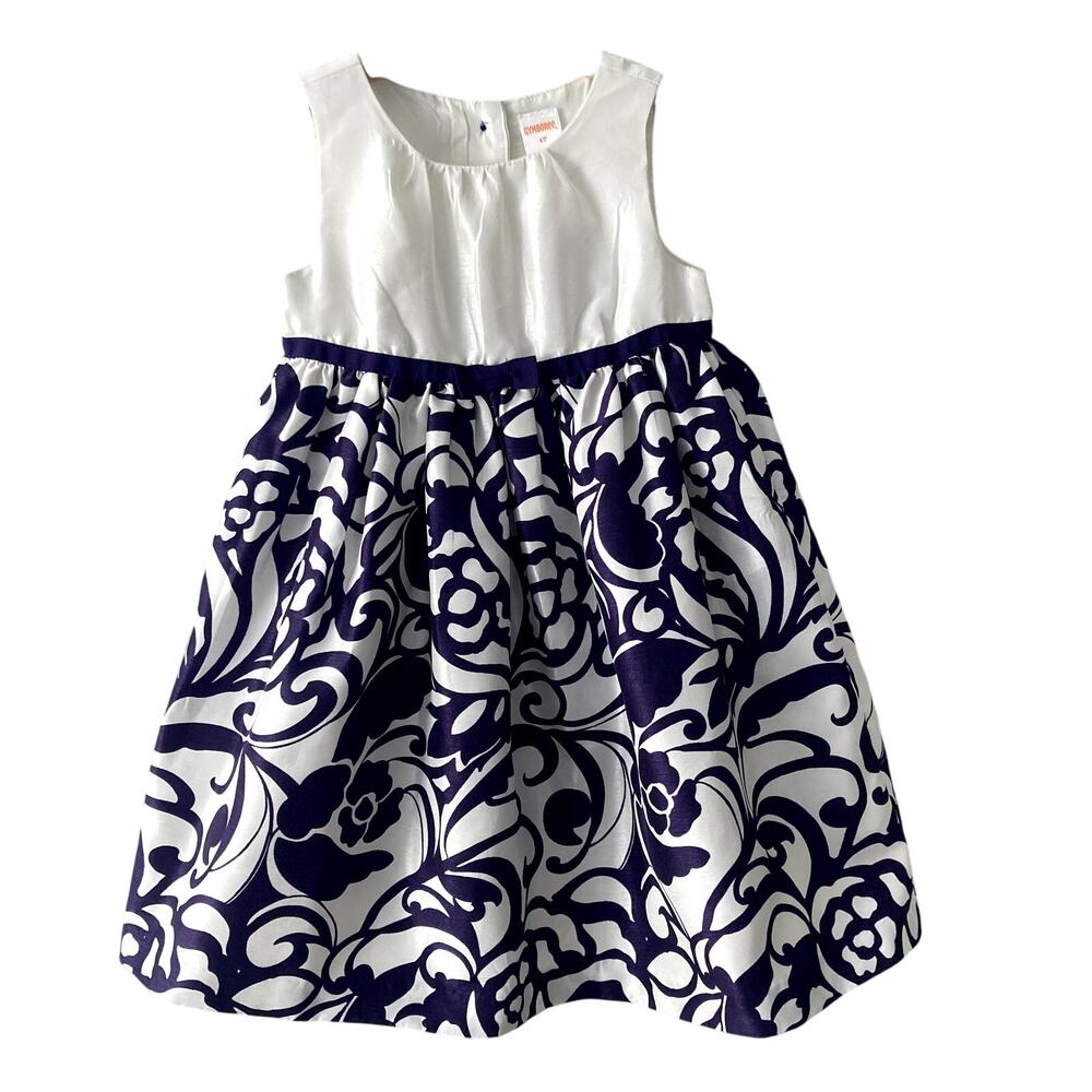 Gymboree Floral Party Dress - Ivory Purple - 4T